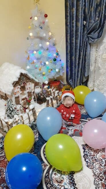 LED işıqlı Yeni il ağacı və dekor dəsti - Ağ rəngli süni şam ağacı lalafo.az -da LED işıqlı Yeni il ağacı və dekor dəsti - Ağ rəngli süni şam ağacı