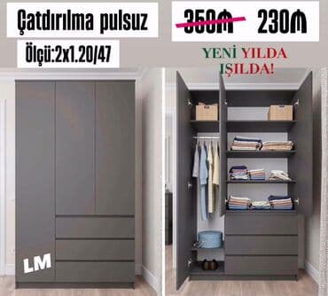 Düz dolab, Yataq otağı üçün, Paltar üçün lalafo.az -da Düz dolab, Yataq otağı üçün, Paltar üçün