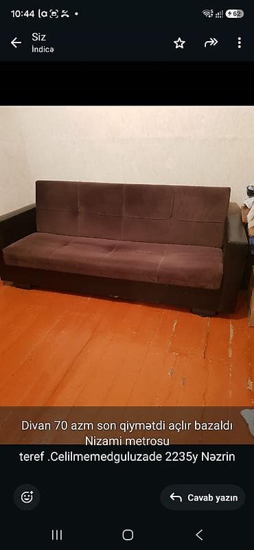 Divan 70 azm son qiymətdi açlır bazaldı Nizami metrosu teref lalafo.az -da Divan 70 azm son qiymətdi açlır bazaldı Nizami metrosu teref