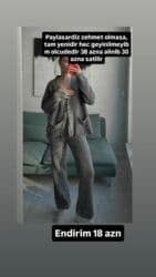 Qadın geyimləri – bir neçə model 1) Trikotaj dəst - Rəng: boz, şaquli lalafo.az -da Qadın geyimləri – bir neçə model 1) Trikotaj dəst - Rəng: boz, şaquli