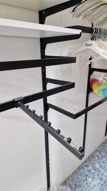 Mağaza vitrini üçün metal stend və rəf sistemi - Divara montaj olunan lalafo.az -da Mağaza vitrini üçün metal stend və rəf sistemi - Divara montaj olunan