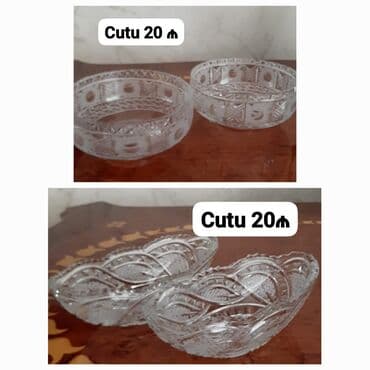 Büllur şirniyyat qabları dəsti - Material: qalın büllur/şüşə - Naxış lalafo.az -da Büllur şirniyyat qabları dəsti - Material: qalın büllur/şüşə - Naxış