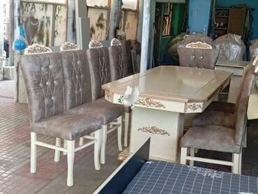 Qonaq otağı üçün, Yeni, Dördbucaq masa, 6 stul lalafo.az -da Qonaq otağı üçün, Yeni, Dördbucaq masa, 6 stul