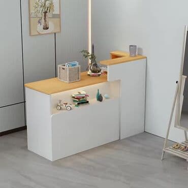 Sifarişlə ofis oturacaqları: Müasir giriş konsolu / resepsiyon stendi - Dizayn: İki səviyyəli L lalafo.az -da — 1 Sifarişlə ofis oturacaqları: Müasir giriş konsolu / resepsiyon stendi - Dizayn: İki səviyyəli L — 1