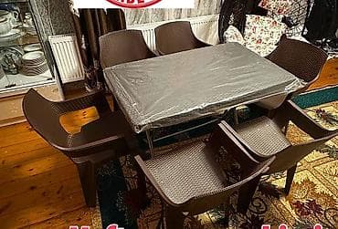 Yeni, Dördbucaq masa, 6 stul, Açılmayan, Stullar ilə, Həsir toxunuşlu lalafo.az -da Yeni, Dördbucaq masa, 6 stul, Açılmayan, Stullar ilə, Həsir toxunuşlu