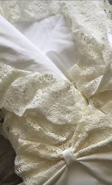 Запонки: Körpə bükəcəyi/konvert - Rəng: süd ağ/ekru - Material: yumşaq pambıq at lalafo.az — 2 Запонки: Körpə bükəcəyi/konvert - Rəng: süd ağ/ekru - Material: yumşaq pambıq — 2