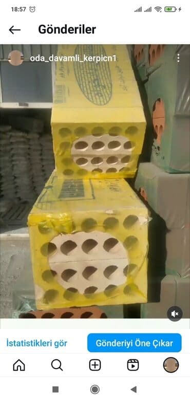 Oda davamlı kərpic . içi dəlikli kərpiclər. iran gips barez. penaplas lalafo.az -da — 4 Oda davamlı kərpic . içi dəlikli kərpiclər. iran gips barez. penaplas — 4