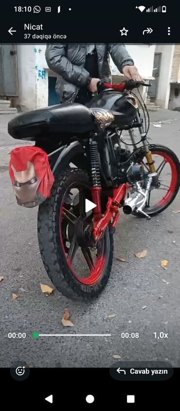 Custom moped/motosiklet – krossover üslublu - Rənglər: qara gövdə lalafo.az -da Custom moped/motosiklet – krossover üslublu - Rənglər: qara gövdə