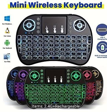 Mini Wireless Keyboard – 2.4G + Doldurulan - Kompakt, portativ mini at lalafo.az Mini Wireless Keyboard – 2.4G + Doldurulan - Kompakt, portativ mini
