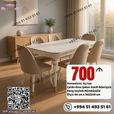 Qonaq otağı üçün, Yeni, Açılan, Dördbucaq masa, 4 stul lalafo.az -da Qonaq otağı üçün, Yeni, Açılan, Dördbucaq masa, 4 stul