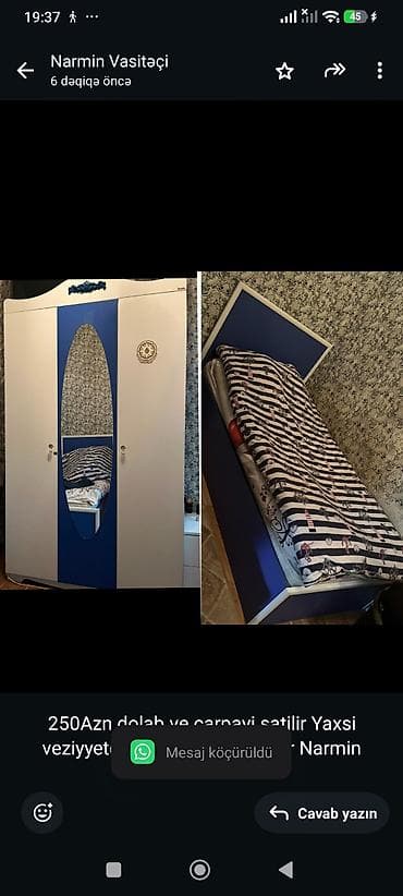 250Azn dolab ve carpayi satilir Yaxsi veziyyetdedir Unvan Babek pr lalafo.az -da 250Azn dolab ve carpayi satilir Yaxsi veziyyetdedir Unvan Babek pr