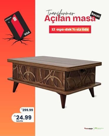 Jurnal masası, Yeni, Transformer, Laminat, Dördbucaq masa lalafo.az -da Jurnal masası, Yeni, Transformer, Laminat, Dördbucaq masa