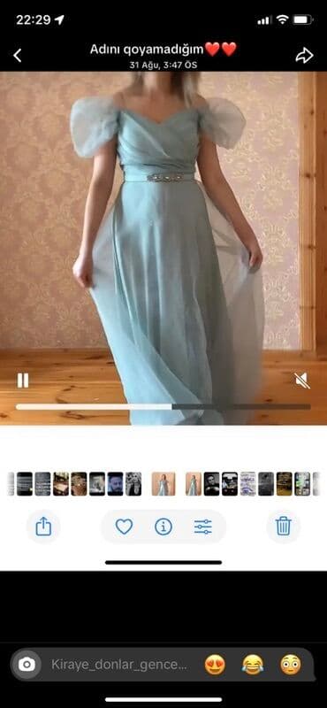 Zərif ziyafət/libas - Rəng: açıq mavi (pastel ton) - Model: çiyinləri lalafo.az -da Zərif ziyafət/libas - Rəng: açıq mavi (pastel ton) - Model: çiyinləri