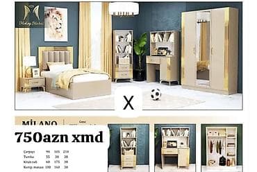 Milano gənc otağı mebel dəsti Dəst tərkibi və ölçülər: - Çarpayı: 94 lalafo.az -da Milano gənc otağı mebel dəsti Dəst tərkibi və ölçülər: - Çarpayı: 94