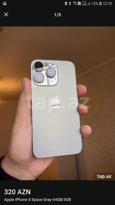 IPhone X, 1 TB, Desert Titanium, Simsiz şarj, Face ID lalafo.az -da IPhone X, 1 TB, Desert Titanium, Simsiz şarj, Face ID