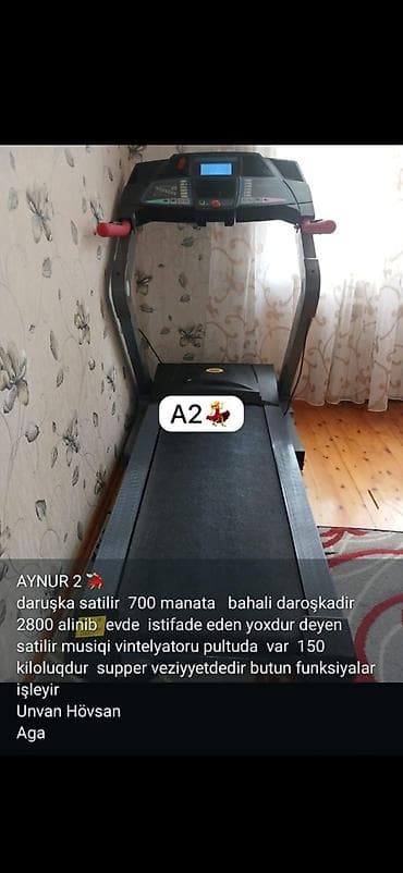 Qaçış trenajoru (darışka) - Güclü, geniş konsollu elektrikli qaçış lalafo.az -da Qaçış trenajoru (darışka) - Güclü, geniş konsollu elektrikli qaçış