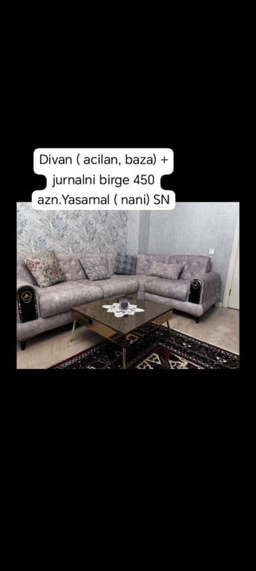 Divan ( acilan, baza) + jurnalni birge 450 azn.Yasamal ( nani) SN lalafo.az -da Divan ( acilan, baza) + jurnalni birge 450 azn.Yasamal ( nani) SN