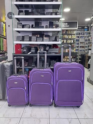 Bənövşəyi rəngdə 3-lü səyahət çamadan dəsti - Ölçülər: kiçik, orta və lalafo.az -da Bənövşəyi rəngdə 3-lü səyahət çamadan dəsti - Ölçülər: kiçik, orta və