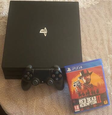 Sony PlayStation 4 Pro 1TB Red Dead Redemption 2 diski Grand Theft lalafo.az -da Sony PlayStation 4 Pro 1TB Red Dead Redemption 2 diski Grand Theft