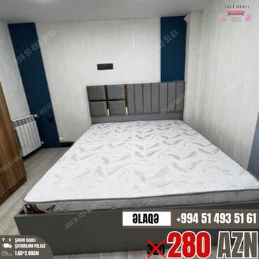 Yeni, İkinəfərlik çarpayı, Bazasız, Matras ilə, Siyirməsiz, Azərbaycan lalafo.az -da Yeni, İkinəfərlik çarpayı, Bazasız, Matras ilə, Siyirməsiz, Azərbaycan