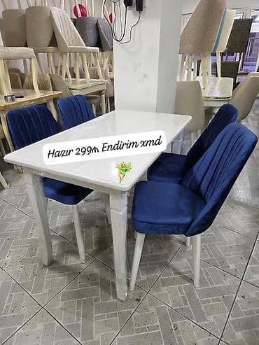 Mətbəx üçün, Yeni, Dördbucaq masa, 4 stul lalafo.az -da Mətbəx üçün, Yeni, Dördbucaq masa, 4 stul
