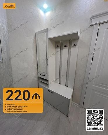 Dəhliz dəsti – güzgülü asılqan və oturacaqlı şkaf - Təyinat: Dəhliz lalafo.az -da Dəhliz dəsti – güzgülü asılqan və oturacaqlı şkaf - Təyinat: Dəhliz