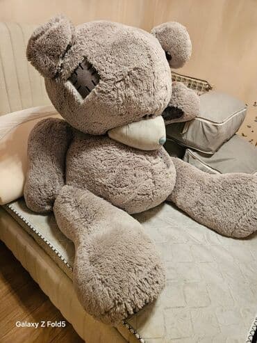 Nəhəng ölçülü yumşaq oyuncaq ayı - Rəng: boz (burun hissəsi açıq lalafo.az -da Nəhəng ölçülü yumşaq oyuncaq ayı - Rəng: boz (burun hissəsi açıq