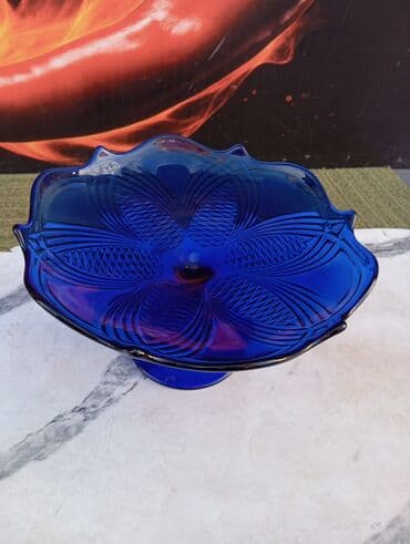 Tort və şiriniyyat qabı, rəng - Mavi, Şüşə lalafo.az -da Tort və şiriniyyat qabı, rəng - Mavi, Şüşə