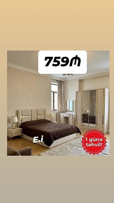 Yataq otağı mebel dəsti Dəst tərkibi: - Böyük ölçülü çarpayı (yumşaq lalafo.az -da Yataq otağı mebel dəsti Dəst tərkibi: - Böyük ölçülü çarpayı (yumşaq
