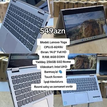 Lenovo Yoga, 14 ", Intel Core i5, 256 GB lalafo.az -da Lenovo Yoga, 14 ", Intel Core i5, 256 GB