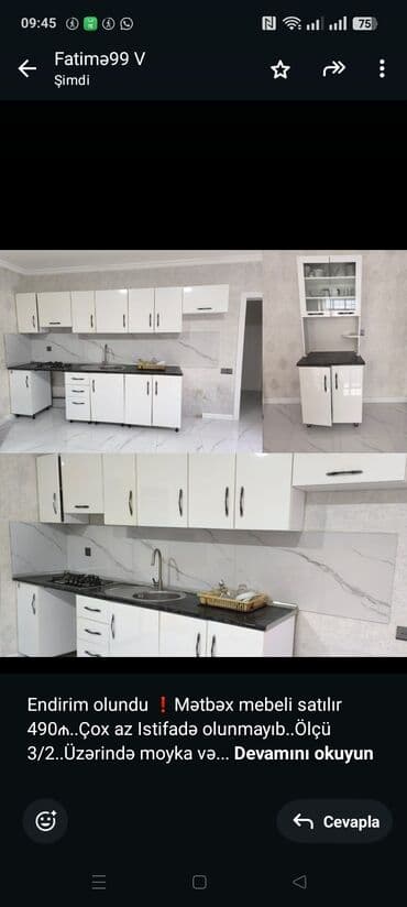 Endirim olundu ❗Mətbəx mebeli satılır 490₼. Çox az Istifadə lalafo.az -da Endirim olundu ❗Mətbəx mebeli satılır 490₼. Çox az Istifadə