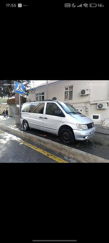 Mercedes-Benz Vito (W638) miniven – gümüşü rəng. - Kuzov: uzun gövdə lalafo.az -da Mercedes-Benz Vito (W638) miniven – gümüşü rəng. - Kuzov: uzun gövdə