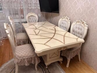 Qonaq otağı üçün, İşlənmiş, Açılan, Dördbucaq masa, 6 stul lalafo.az -da Qonaq otağı üçün, İşlənmiş, Açılan, Dördbucaq masa, 6 stul