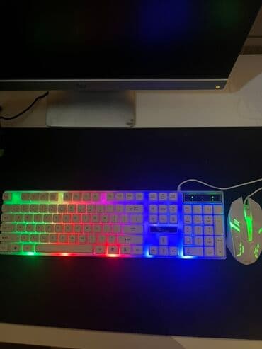 Ağ rəngli oyun dəsti - oyun klaviaturası, oyun üçün mouse, rgb lalafo.az -da Ağ rəngli oyun dəsti - oyun klaviaturası, oyun üçün mouse, rgb