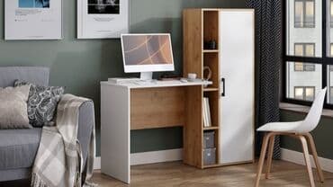 Пуфики на заказ: Прямой стол, С полками, Без выдвижных ящиков, Азербайджан, Ламинат текстурный, C гарантией, Нет кредита at lalafo.az — 1 Пуфики на заказ: Прямой стол, С полками, Без выдвижных ящиков, Азербайджан, Ламинат текстурный, C гарантией, Нет кредита — 1