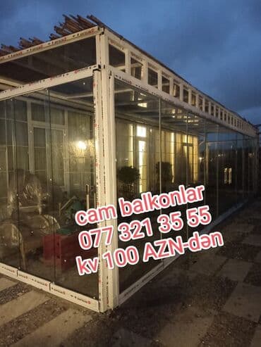 Xidmət: Cam balkon, plastik qapı-pəncərə və aldoks (alüminium vitraj) lalafo.az -da Xidmət: Cam balkon, plastik qapı-pəncərə və aldoks (alüminium vitraj)