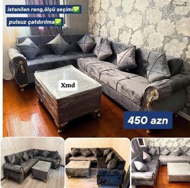 Künc divan dəsti + puf/çay masası - Qiymət: 450 AZN (şəkildə lalafo.az -da Künc divan dəsti + puf/çay masası - Qiymət: 450 AZN (şəkildə