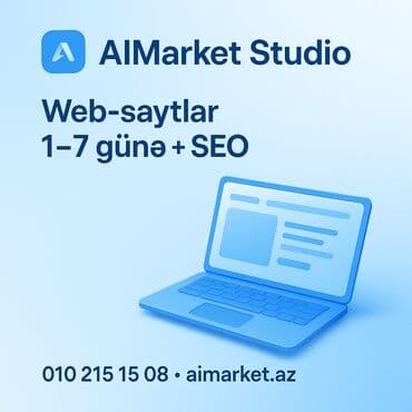Aİmarket Studio — Peşəkar Web-saytlar 1–7 günə + SEO 🚀 Nə edirik 💻 lalafo.az -da Aİmarket Studio — Peşəkar Web-saytlar 1–7 günə + SEO 🚀 Nə edirik 💻