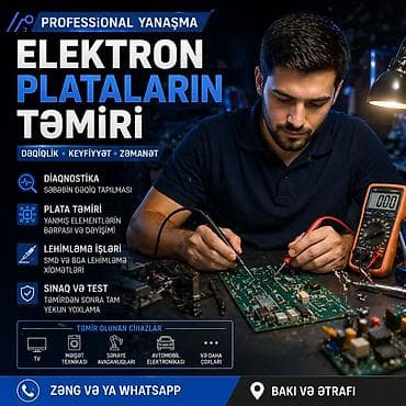 Texnika işləmir? Plata yanıb? Enerji gəlmir və ya nasazlıq var? lalafo.az -da Texnika işləmir? Plata yanıb? Enerji gəlmir və ya nasazlıq var?