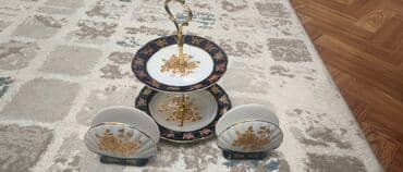 Tort və şiriniyyat qabı, rəng - Qızılı, Farfor lalafo.az -da Tort və şiriniyyat qabı, rəng - Qızılı, Farfor