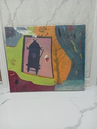 Abstrakt rəsm əsəri – akril/qarışıq texnika, kətan üzərində. - lalafo.az -da Abstrakt rəsm əsəri – akril/qarışıq texnika, kətan üzərində. -