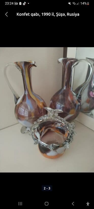 Konfet qabı – 1990-cı il, şüşə, Rusiya istehsalı. Təsvir: - Klassik lalafo.az -da Konfet qabı – 1990-cı il, şüşə, Rusiya istehsalı. Təsvir: - Klassik