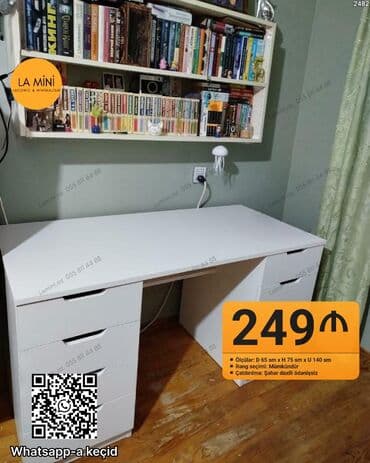 Düz masa, Stulsuz, Polkasız, Siyirməli, MDF lalafo.az -da Düz masa, Stulsuz, Polkasız, Siyirməli, MDF