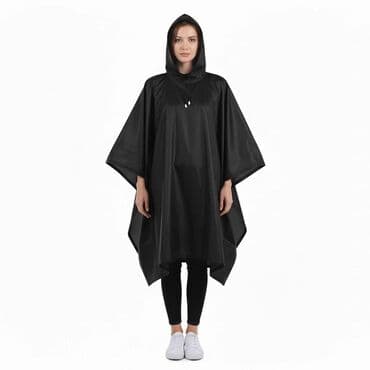 Su keçirməyən ponço yağmurluq – qara rəng. - Material: yüngül, suya lalafo.az -da Su keçirməyən ponço yağmurluq – qara rəng. - Material: yüngül, suya