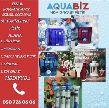 AquaBiz M&A Group – su təmizləyici filtrlər Xüsusiyyətlər: - lalafo.az -da AquaBiz M&A Group – su təmizləyici filtrlər Xüsusiyyətlər: -