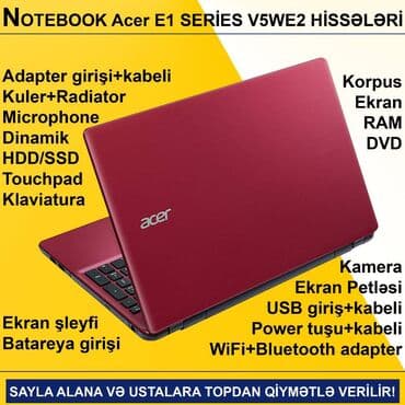 Notebook "Acer E1 series V5WE2 ehtiyat hissələri" Qiymətlər razılaşma lalafo.az -da Notebook "Acer E1 series V5WE2 ehtiyat hissələri" Qiymətlər razılaşma