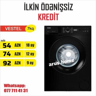 Paltaryuyan maşın Vestel, 7 kq, Avtomat, Qurutmasız, Kredit var lalafo.az -da Paltaryuyan maşın Vestel, 7 kq, Avtomat, Qurutmasız, Kredit var
