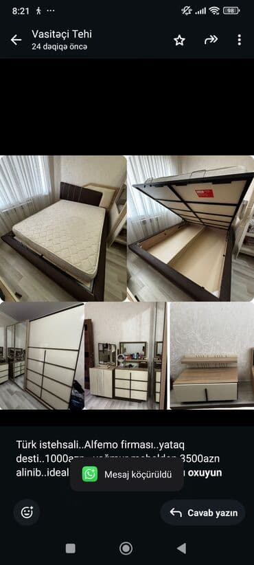 Türk istehsali. Alfemo firması. yataq desti. 1000azn. yağmur mebelden lalafo.az -da Türk istehsali. Alfemo firması. yataq desti. 1000azn. yağmur mebelden