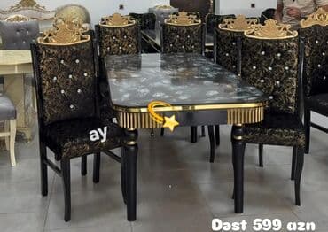 Qonaq otağı üçün, Yeni, Açılmayan, Oval masa, 6 stul lalafo.az -da Qonaq otağı üçün, Yeni, Açılmayan, Oval masa, 6 stul