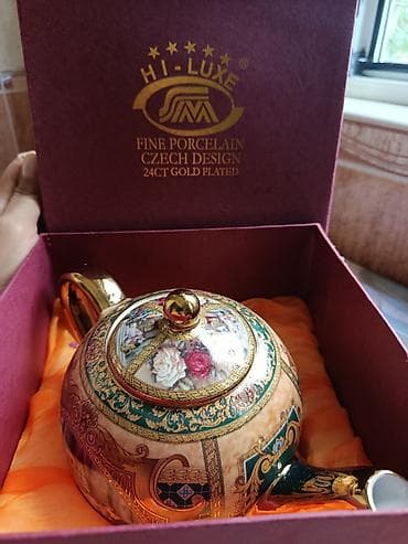 HI-LUXE fincanda çaydanlık (porcelən) – Çex dizaynı, 24 karat qızıl lalafo.az -da HI-LUXE fincanda çaydanlık (porcelən) – Çex dizaynı, 24 karat qızıl